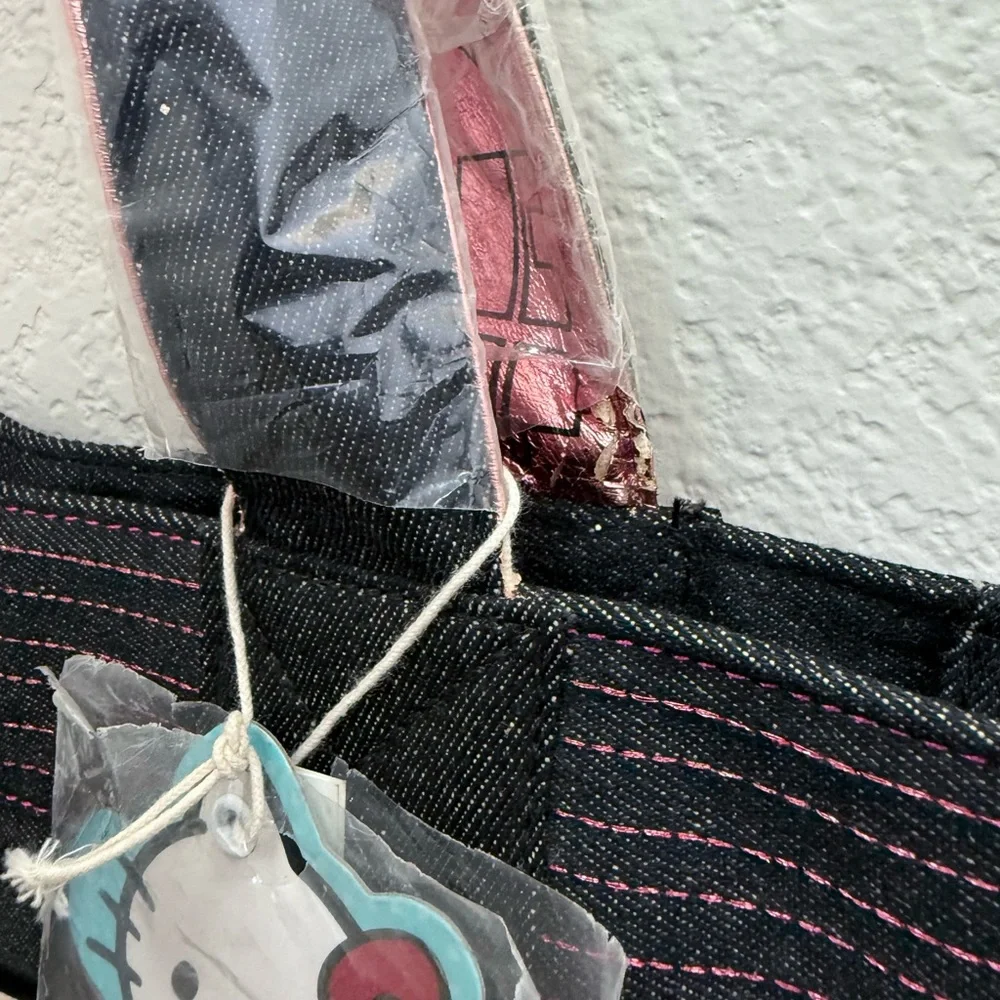 HELLO KITTY Dark Denim Tote with Colorful Accents